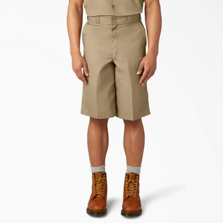 DICKIES MEN'S 13" MULTI-POCKET BEIGE WORK SHORT (42283) (D42283) D42283KHK