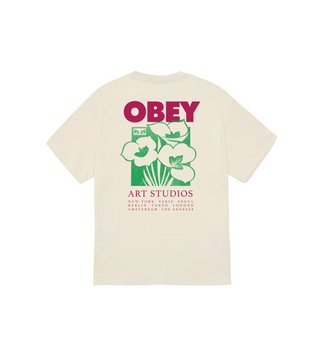 OBEY ART STUDIO FLOWERS TEE "CREAM" 165264234