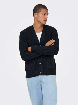 ONLY & SONS FRAME KNIT CARDIGAN "DARK SAPPHIRE" 22033787