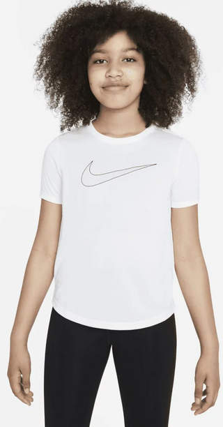 Nike Girls Dri-FIT Short-Sleeve Training Top 'White' DD7639-100