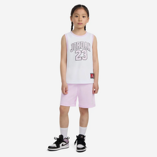 KIDS AIR JORDAN 23 JERSEY SET PINK/WHITE 35C919-A9Y