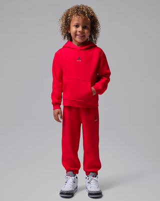 KIDS AIR JORDAN 2-PIECE AIR FLEECE SET RED/BLACK 65G023-U10