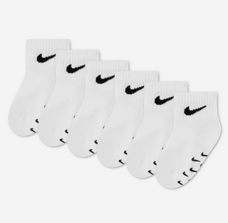 KID'S NIKE SWOOSH SOCK 6-PACK WHITE/BLACK 6-12M NN1410-001