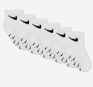 KID'S NIKE SWOOSH SOCK 6-PACK WHITE/BLACK 6-12M NN1410-001