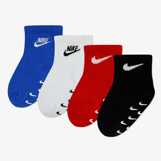KID'S NIKE FUTURE SOCKS RED/WHT/BLUE/BLK 2-4 YEARS 4-PACK NN1270-U89