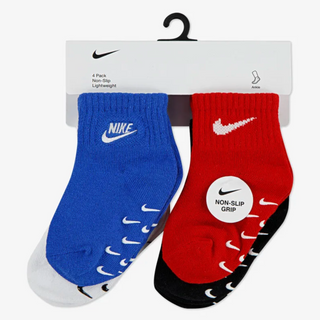 KID'S NIKE FUTURE SOCKS RED/WHT/BLUE/BLK 2-4 YEARS 4-PACK NN1270-U89