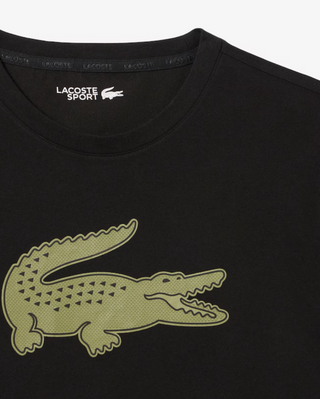 LACOSTE MEN'S Ultra Dry XXL Logo Sport T-Shirt BLACK TH2042 52-I6Z