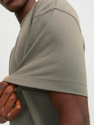 JACK&JONES JJEURBAN EDGE TEE "GREY/BUNGEE CORD" 12254412