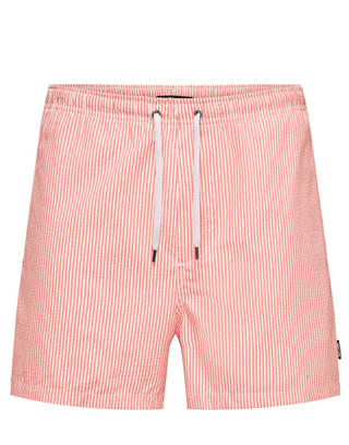 Short de bain en seersucker rayé ONLY & SONS Porcelain Rose 22021841