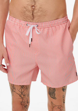 Short de bain en seersucker rayé ONLY & SONS Porcelain Rose 22021841