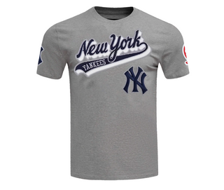 PRO STANDARD NEW YORK YANKEES SCRIPT TAIL TEE "GREY" LNY1314411-GRY