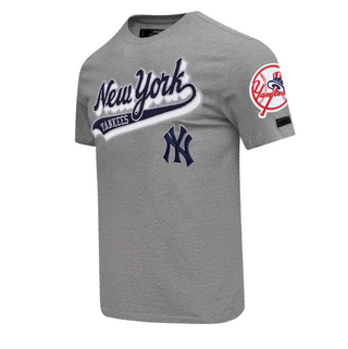 PRO STANDARD NEW YORK YANKEES SCRIPT TAIL TEE "GREY" LNY1314411-GRY