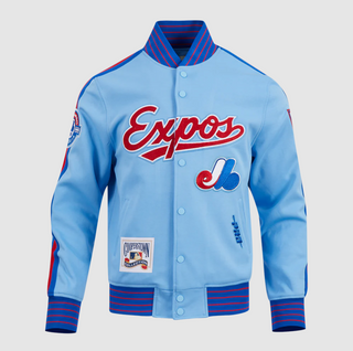 PRO STANDARD MONTREAL EXPOS COOPERSTOWN LOGO PRO GAME DAY DOUBLE KNIT JACKET LME6314171-URR