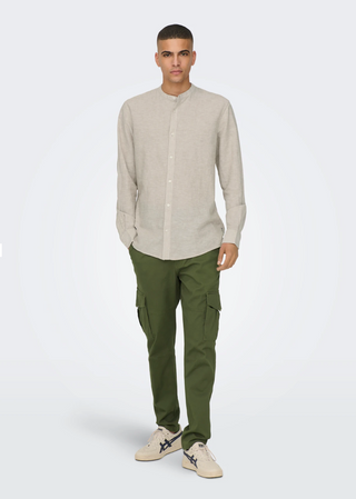 ONLY & SONS ONSDEAN TAPARED FIT CARGO PANTS "LICHEN GREEN" 22025431