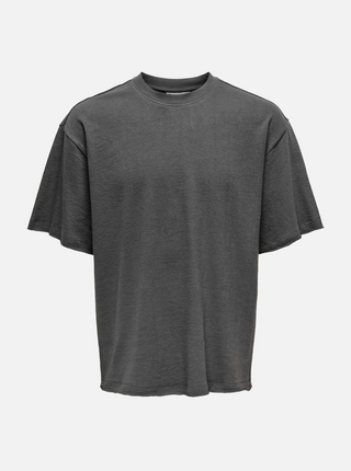 Only & Sons Oversize Edge Tee Grey Pinstripe 22032972