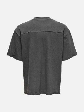 Only & Sons Oversize Edge Tee Grey Pinstripe 22032972