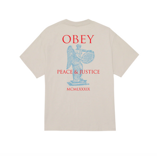 OBEY PEACE & JUSTICE STATUE TEE "SILVER" 165264238