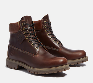 MEN'S TIMBERLAND PREMIUM 6 INCH LACE UP WATERPROOF BOOT "MEDIUM BROWN FULL GRAIN"  TB0A2P6W-EIU