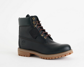 MEN'S TIMBERLAND PREMIUM 6 INCH LACE UP WATERPROOF BOOT "BLACK/DARK GREEN FULL GRAIN"  TB0A2P6WE-EQ1