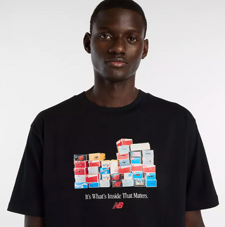 MEN'S NEW BALANCE BOXES TEE BLACK MT61H0DX