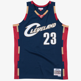 MITCHELL & NESS LEBRON JAMES CLEVELAND CAVALIERS 2008-09 NAVY SWINGMAN JERSEY
