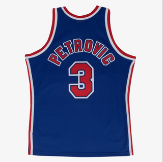 MITCHELL & NESS DRAZEN PETROVIC 1990-91 BLUE SWINGMAN JERSEY