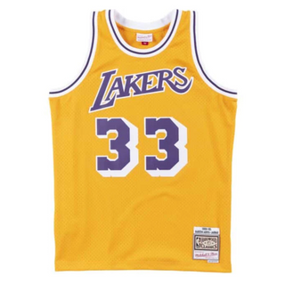 MITCHELL & NESS KAREEM ABDUL-JABBAR 1983-84 YELLOW SWINGMAN JERSEY