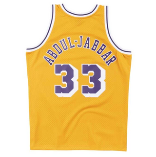 MITCHELL & NESS KAREEM ABDUL-JABBAR 1983-84 YELLOW SWINGMAN JERSEY