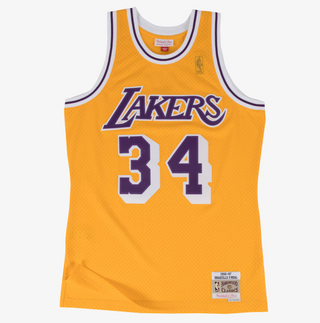 MITCHELL & NESS SHAQUILLE O'NEAL 1996-97 YELLOW SWINGMAN JERSEY