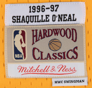 MITCHELL & NESS SHAQUILLE O'NEAL 1996-97 YELLOW SWINGMAN JERSEY