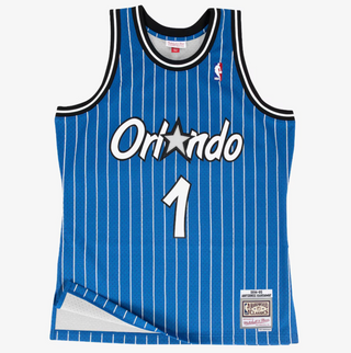 MITCHELL & NESS PENNY HARDAWAY ORLANDO MAGIC 1994-95 BLUE PIN STRIPE SWINGMAN JERSEY