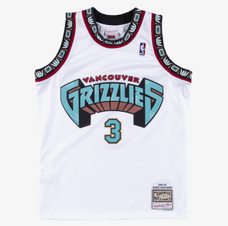MITCHELL & NESS SHAREEF ABDUR-RAHIM VANCOUVER GRIZZLIES 1998-99 WHITE SWINGMAN JERSEY