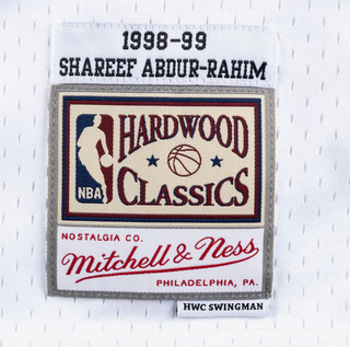 MITCHELL & NESS SHAREEF ABDUR-RAHIM VANCOUVER GRIZZLIES 1998-99 WHITE SWINGMAN JERSEY