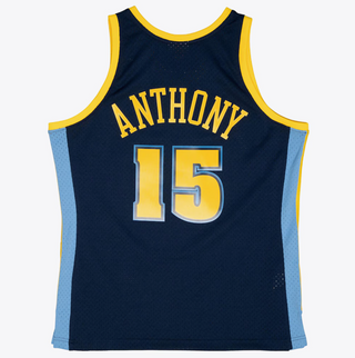 MITCHELL & NESS CARMELO ANTHONY DENVER NUGGETS 2006-07 BLUE NAVY SWINGMAN JERSEY