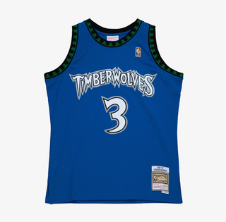 MITCHELL & NESS STEPHON MARBURY TIMBERWOLVES BLUE 1996-97 SWINGMAN JERSEY