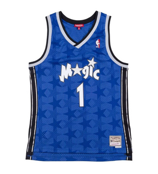 MITCHELL & NESS TRACY MCGRADY ORLANDO MAGIC 2000-01 BLUE STRIPE SWINGMAN JERSEY