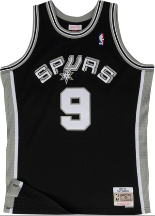 MITCHELL & NESS TONY PARKER SPURS 2001-02 BLACK SWINGMAN JERSEY