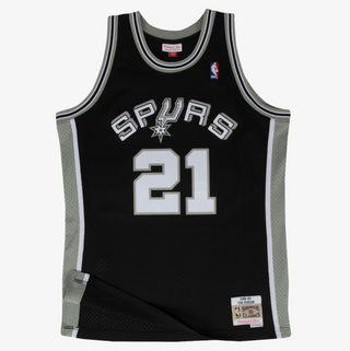 MITCHELL & NESS TIM DUNCAN SPURS 1998-99 BLACK SWINGMAN JERSEY