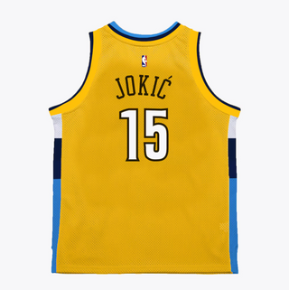 MITCHELL & NESS NIKOLA JOKIĆ DENVER NUGGETS 2017-18 YELLOW/BLUE SWINGMAN JERSEY