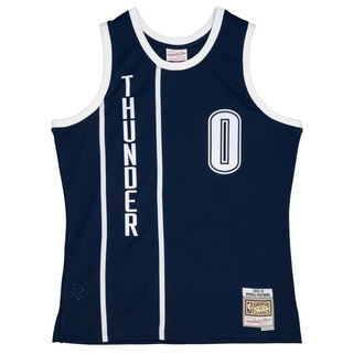 MITCHELL & NESS RUSSELL WESTBROOK OKLAHOMA THUNDER 2015-16 NAVY SWINGMAN JERSEY