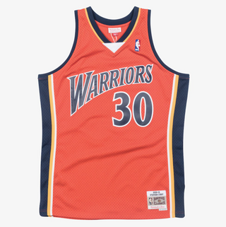 MITCHELL & NESS STEPHEN CURRY GOLDEN STATE WARRIORS 2009-10 ORANGE SWINGMAN JERSEY