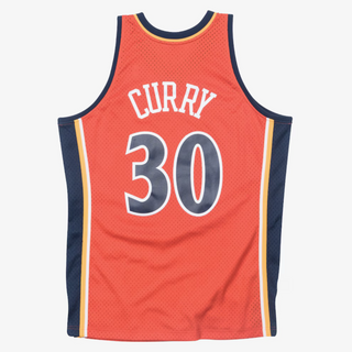 MITCHELL & NESS STEPHEN CURRY GOLDEN STATE WARRIORS 2009-10 ORANGE SWINGMAN JERSEY