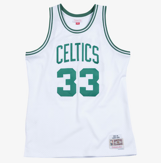 MITCHELL & NESS LARRY BIRD CELTICS 1985-86 WHITE SWINGMAN JERSEY