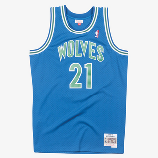 MITCHELL & NESS KEVIN GARNETT TIMBERWOLVES BLUE 1995-96 SWINGMAN JERSEY