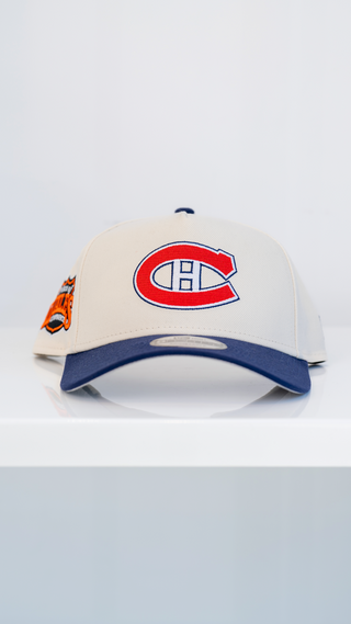 NEW ERA 9FORTY A-FRAME MONTREAL CANADIENS PRINCE OF WALES CONFERENCE CREAM/BLUE GREY UV