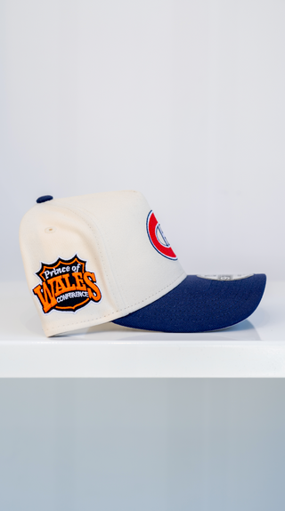 NEW ERA 9FORTY A-FRAME MONTREAL CANADIENS PRINCE OF WALES CONFERENCE CREAM/BLUE GREY UV