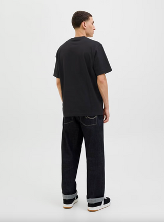 MEN'S JACK & JONES JORNORREBRO EMB BRIGHT BLACK TEE SS CREW NECK NOOS 12282892