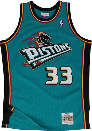MITCHELL & NESS GRANT HILL DETROIT PISTONS 1988-89 SWINGMAN JERSEY