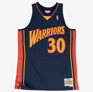 MITCHELL & NESS STEPHEN CURRY GOLDEN STATE WARRIORS 2009-10 BLUE SWINGMAN JERSEY