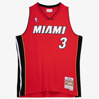 MITCHELL & NESS DWAYNE WADE 2005-06 MIAMI HEAT RED SWINGMAN JERSEY